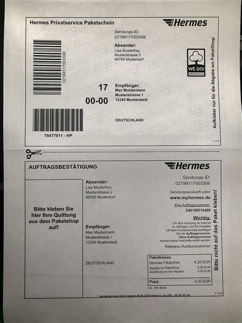 hermes versandetikett online kaufen|Hermes paketkosten.